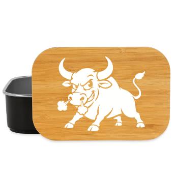 Wütender Stier lustig wütend - Lunch Box - Schwarz - Vorne