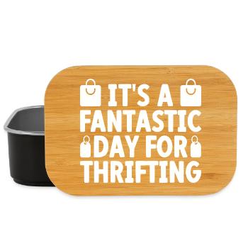 Thrift Shop Fantastic Day For Thrifting Love - Lunch Box - black - Front