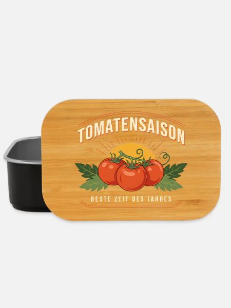 Tomatensaison Logo Beste Zeit - Lunch Box - Schwarz