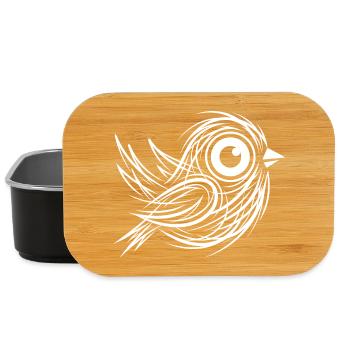 Minimal Line Art Minimalist Abstract Sketch Scribb - Lunch Box - black - Front