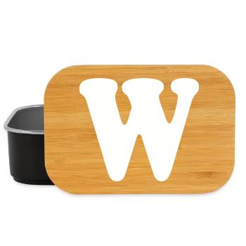 Imprimé grand style W | Lettre W | W Logo - Boîte à goûter - noir - Devant