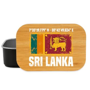 Coordonnées du Sri Lanka - Boîte à goûter - noir - Devant