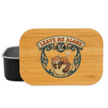 Cat in Vintage Mug, Leave Me Alone - Lunch Box - black - Front