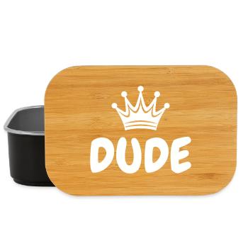 Dude Krone Hip Hop Rap Street Art (white) - Lunch Box - black - Front
