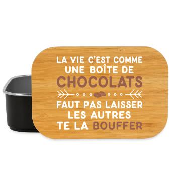 Chocolats Cadeau humour personnalisé - Boîte à goûter - noir - Devant