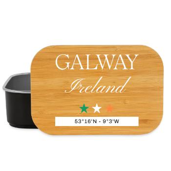 Galway Irland Souvenir – Reise minimalistisch - Lunch Box - Schwarz - Vorne
