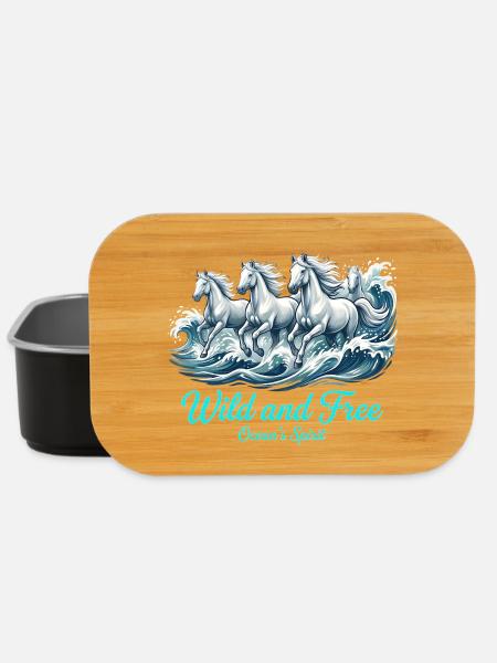 Pferde Pferd Wild and free Oceans Spirit - Lunch Box - Schwarz