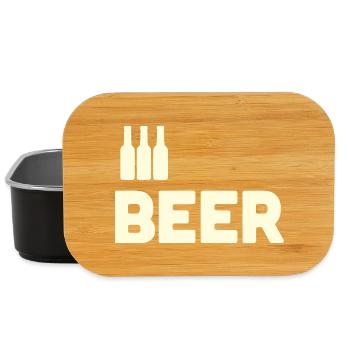 Amateurs de bière - Boîte à goûter - noir - Devant
