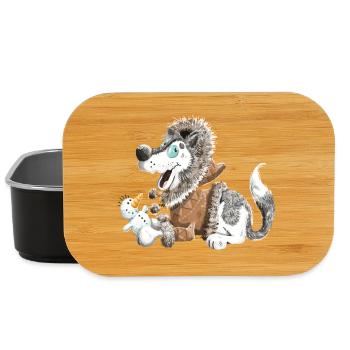 Süßer Husky - Huskys - Schlittenhund - Geschenk - Lunch Box - Schwarz - Vorne