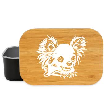 Chihuahua head "Black Edition" - Lunch Box - black - Front