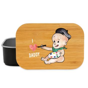 Baby Loves Daddy - Lunch Box - black - Front