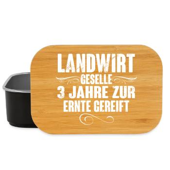 Landwirt Geselle Azubi Gesellenprüfung - Lunch Box - Schwarz - Vorne