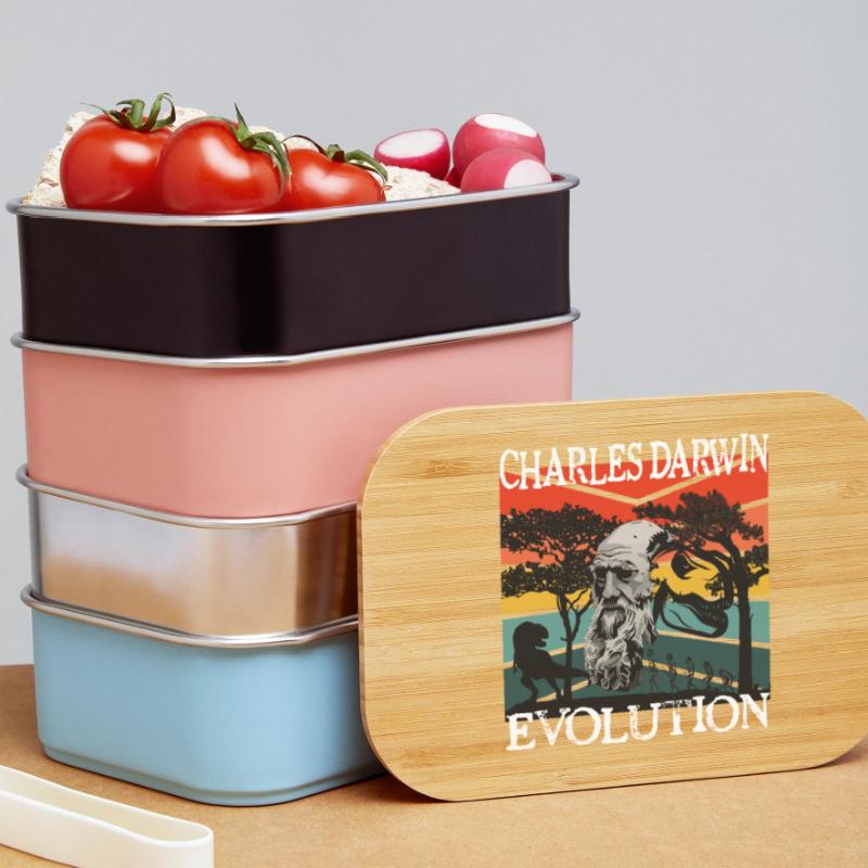 Charles Darwin Evolution textile gift idea Lunch Box