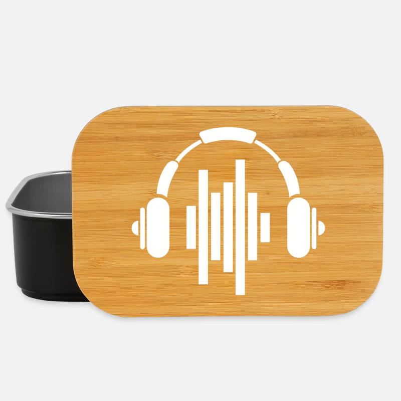 Kopfhörer Symbol Musik Töne beats Dj techno dnb - Lunch Box - Schwarz
