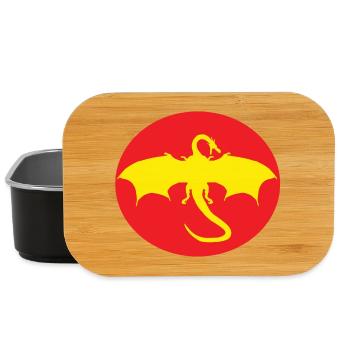Winged Dragon red yellow - Lunch Box - black - Front