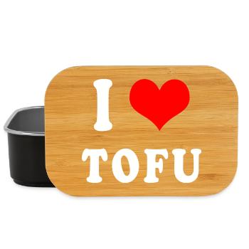 J'adore le tofu - Boîte à goûter - noir - Devant