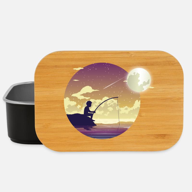 Moonlight fisherman - Lunch Box - black