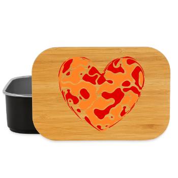 Orange Heart Gift Fête des mères Mère - Boîte à goûter - noir - Devant
