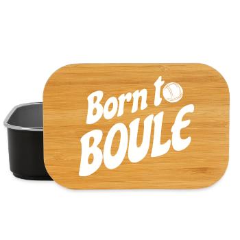 Born to Boule saying for Bouler and Petanque - Lunch Box - black - Front