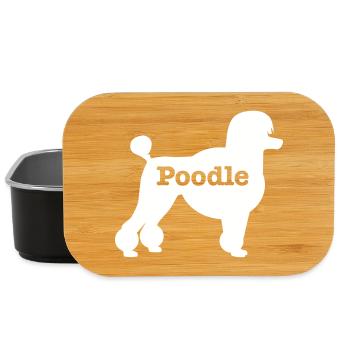 Caniche - Boîte à goûter - noir - Devant