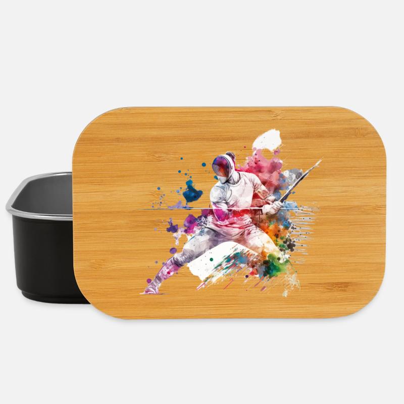 Clôture de couleur dans l’éclaboussure d’eau - Boîte à goûter - noir