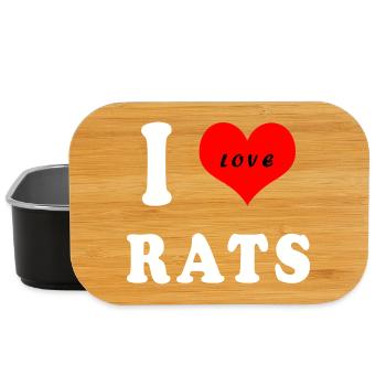 J'adore les rats - Boîte à goûter - noir - Devant