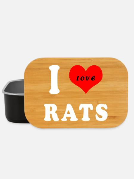 J'adore les rats - Boîte à goûter - noir