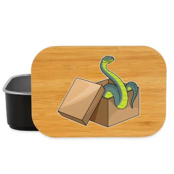 Schlange Karton - Lunch Box - Schwarz - Vorne