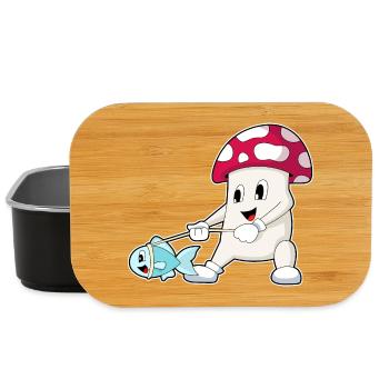 Pêche aux poissons pêcheurs aux champignons - Boîte à goûter - noir - Devant