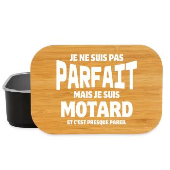 motard, fan de moto, je suis motard - Boîte à goûter - noir - Devant