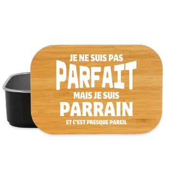 parrain, filleul, super parrain - Boîte à goûter - noir - Devant
