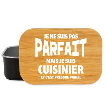 cuisiner, cuisinier, super cuisinier - Boîte à goûter - noir - Devant
