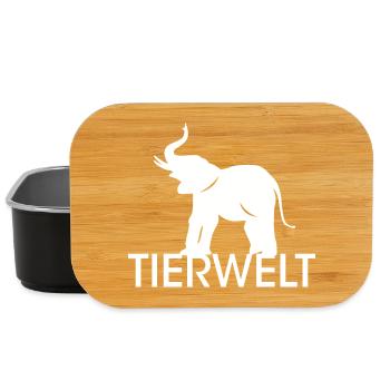 Tierwelt Elefant Symbol Logo Rüssel Tiere Icon - Lunch Box - Schwarz - Vorne