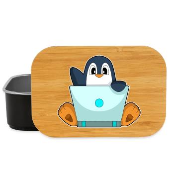 Penguin Laptop - Lunch Box - black - Front