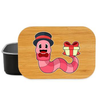 Worm Groom Package Wedding - Lunch Box - black - Front