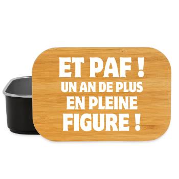 anniversaire, anniversaire humour, figure - Boîte à goûter - noir - Devant