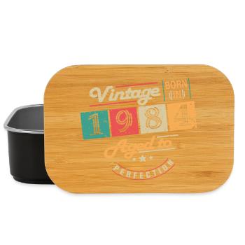 Original 1984 Vintage - 1984 Birthday Gift - Lunch Box - black - Front