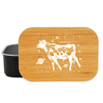 Kuh im Weltraum - Space Cow - Lunch Box - Schwarz - Vorne