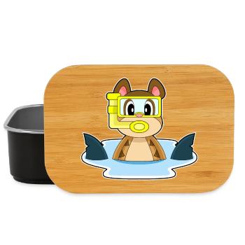 Erdmännchen Taucher Haiflosse Tauchen - Lunch Box - Schwarz - Vorne