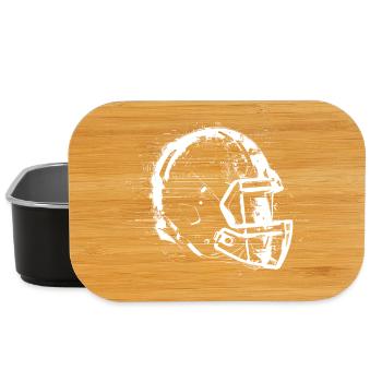 American Football Helmet - Lunch Box - black - Front