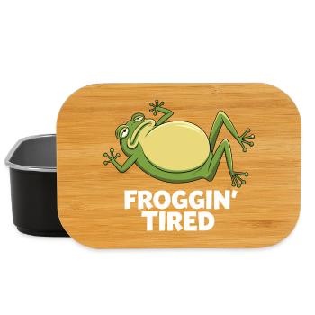Froggin' Müder Cartoon-Frosch - Lunch Box - Schwarz - Vorne