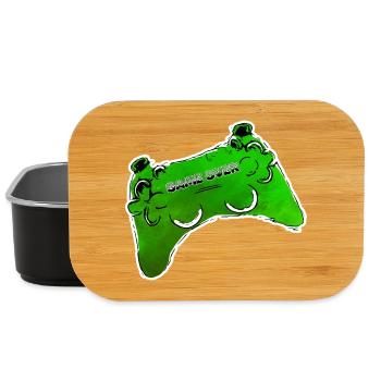 gruener Comic Controller mit Text GAME OVER - Lunch Box - Schwarz - Vorne