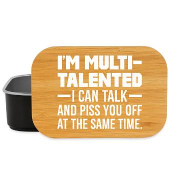 I'm multi talented I can talk and piss you off - Lunch Box - Schwarz - Vorne