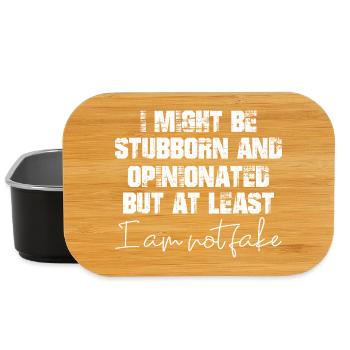 I might be stubborn and opinionated but at least - Lunch Box - black - Front