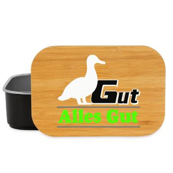 Party Fun Saying, Duck Good All Good - Lunch Box - black - Front