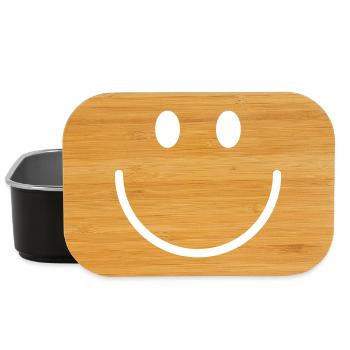 Smiley lächle gute Laune - Lunch Box - Schwarz - Vorne