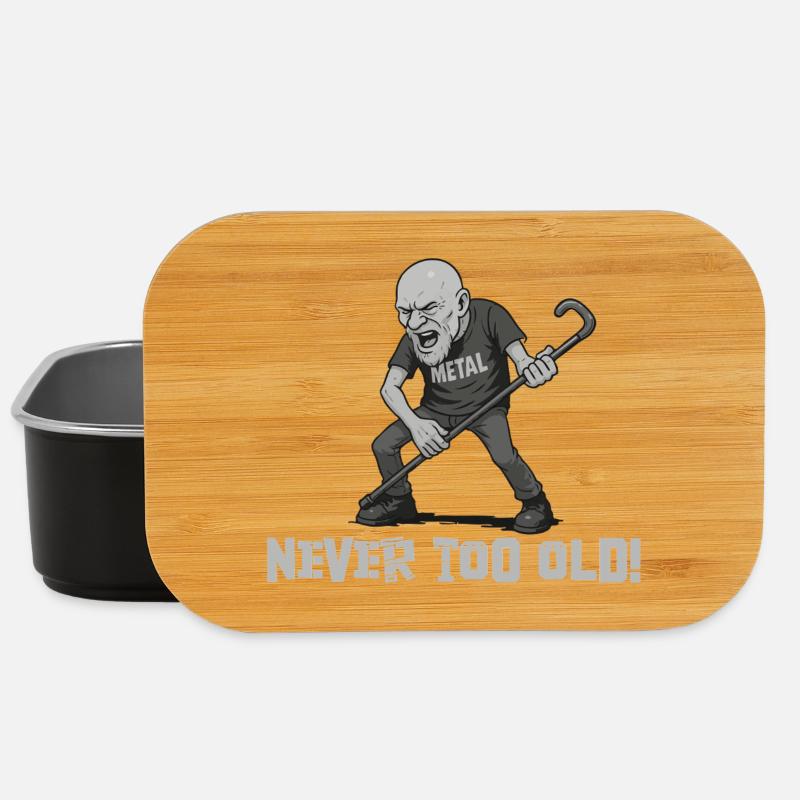 Never too old – (Metal-Opa) - Lunch Box - Schwarz