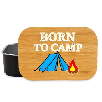 Born To Camp - Lunch Box - black - Front