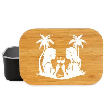 Frauen Dinner-Partie Silhouette - Lunch Box - Schwarz - Vorne