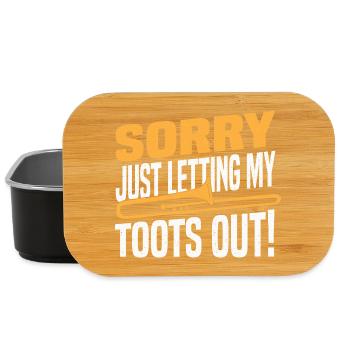Brass Ribbon Trombonist Player Trombone Trombonist - Lunch Box - black - Front